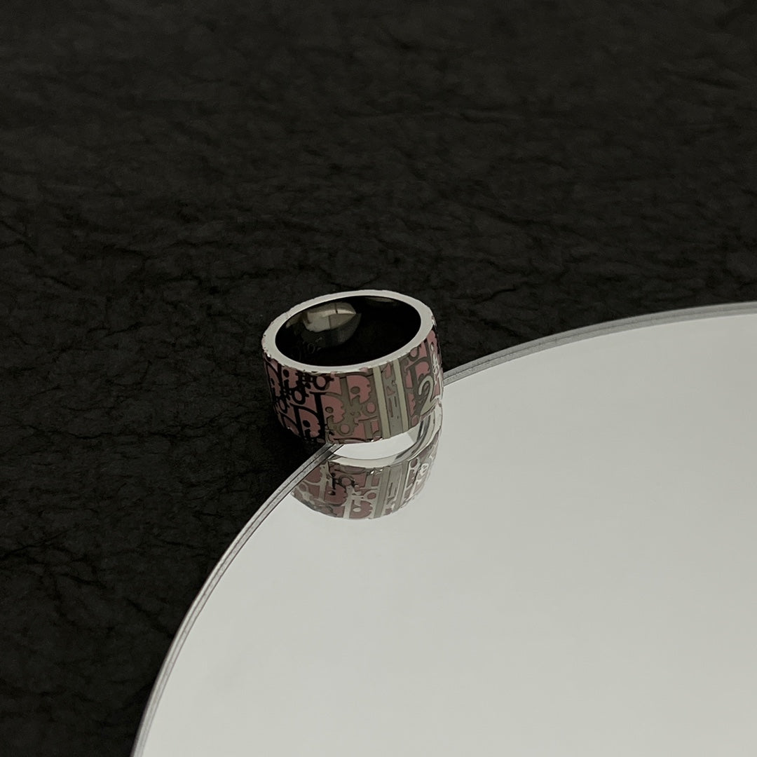Dior Monogram Enamel 18K Gold Ring