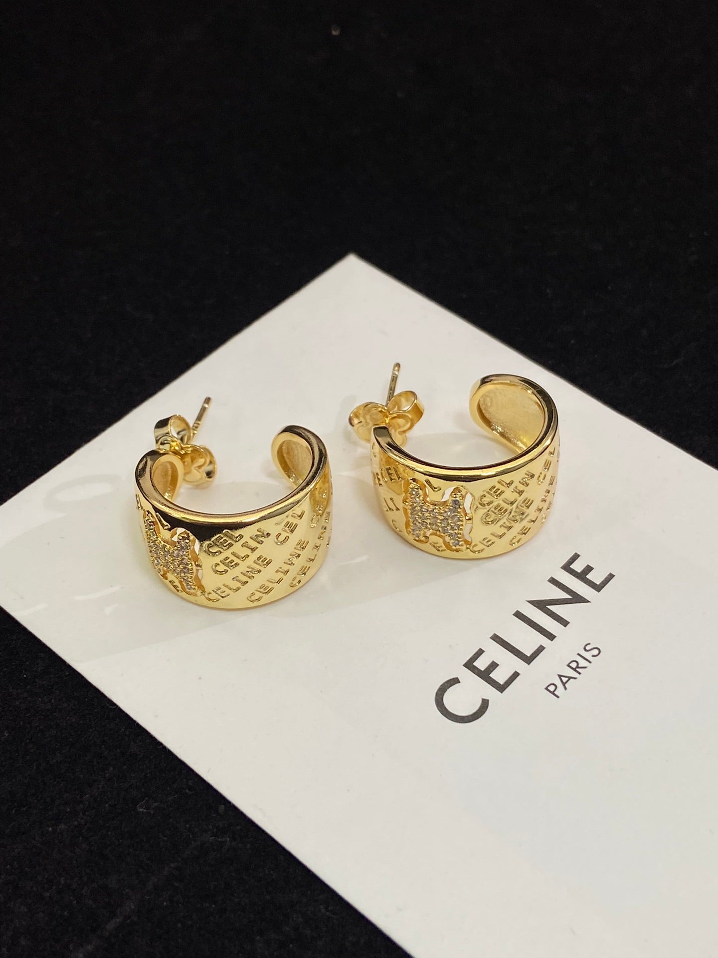 Celine Diamonds 18K Gold Earrings