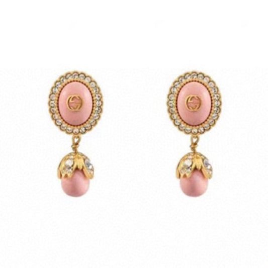 Gucci Double Pearl 18K Gold Earrings
