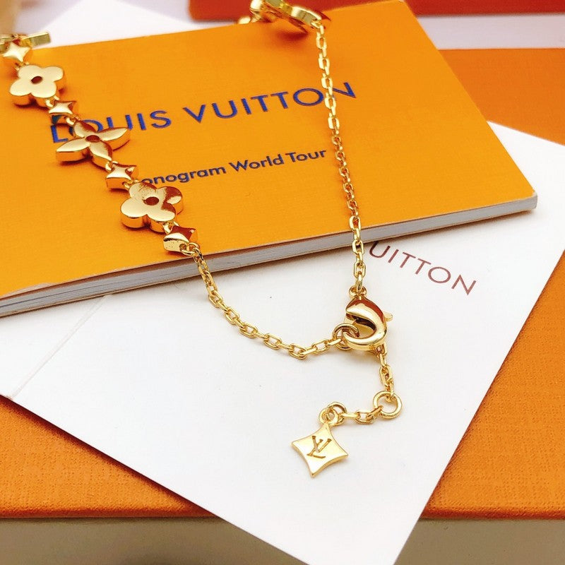 Louis Vuitton Blooming Crystals 18K Gold Necklace