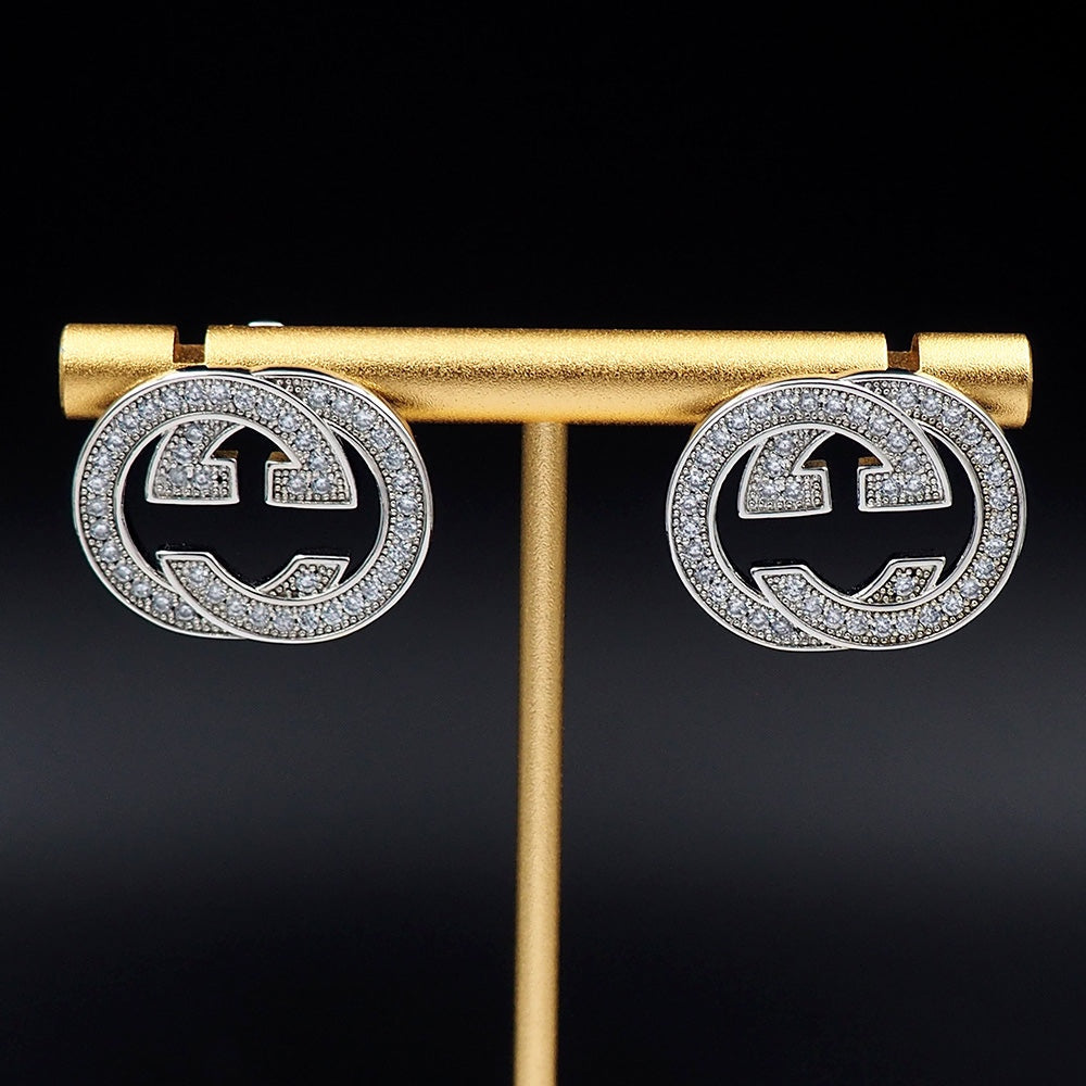 Gucci Double Diamonds 18K Gold Earrings