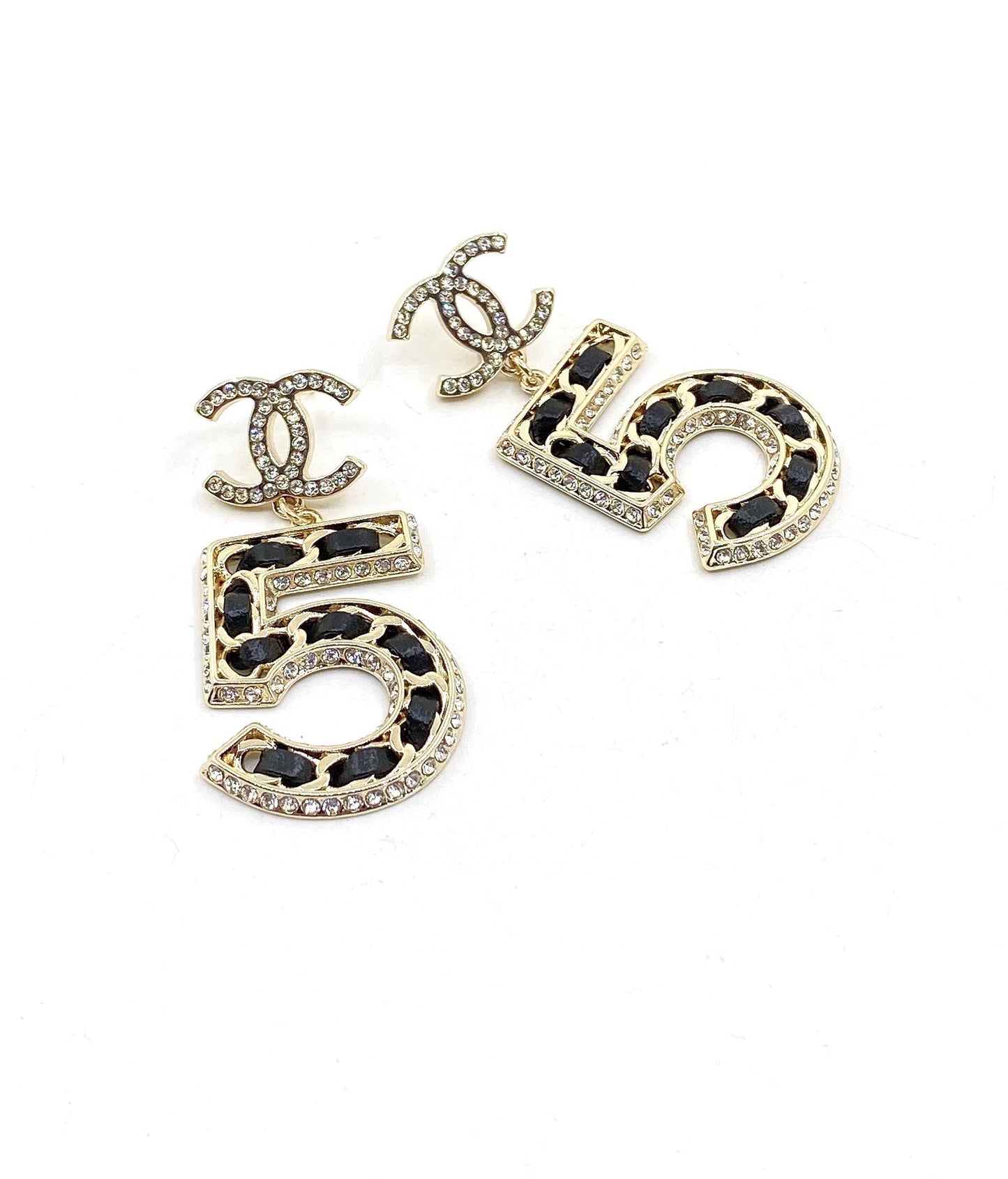Chanel No. 5 Perfume 18K Gold Earrings