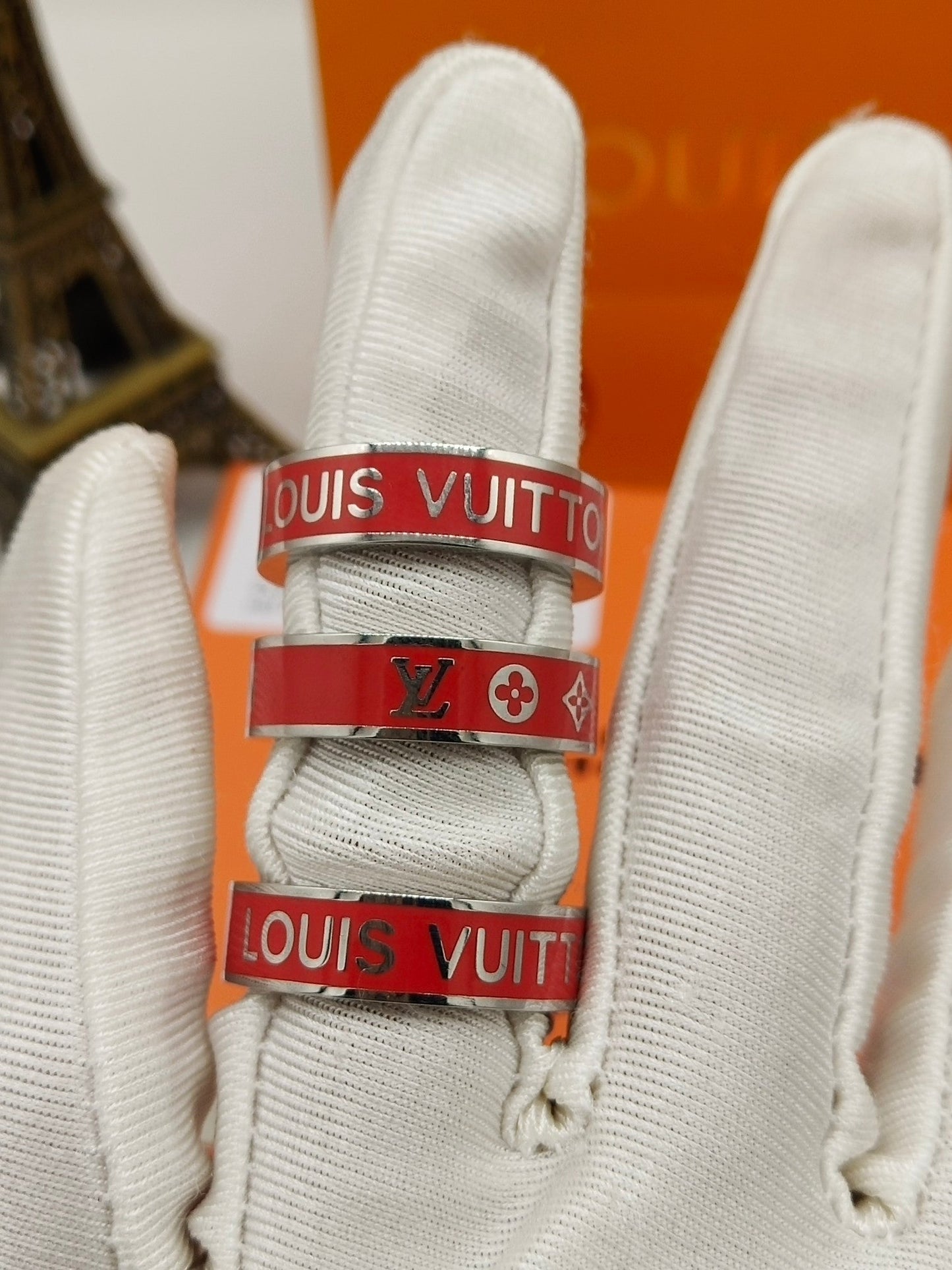 Louis Vuitton Red 18K Gold Ring