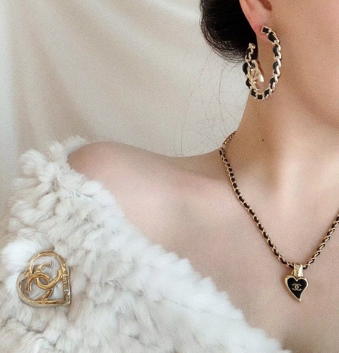 Chanel Strass 18K Gold Earrings