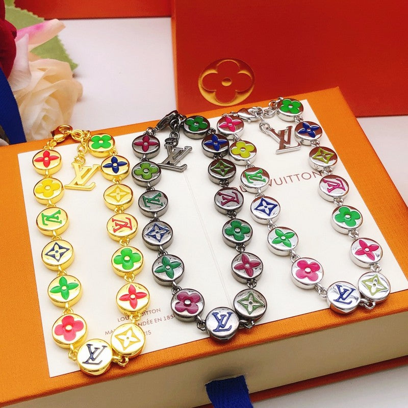 Louis Vuitton Monogram Party 18K Gold Bracelet