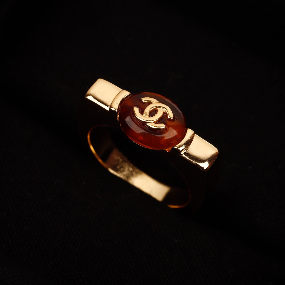 Chanel Red 18K Gold Ring