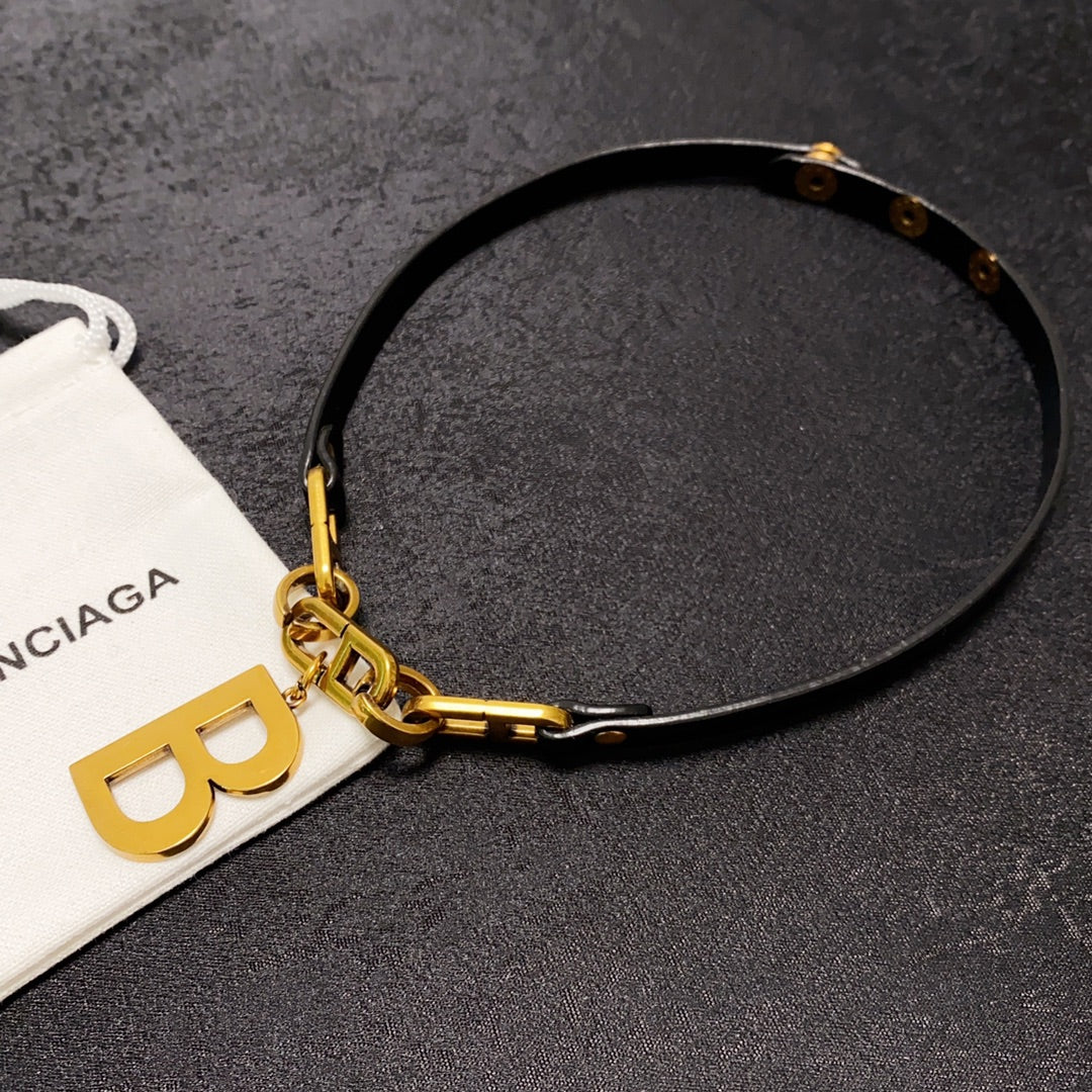 Balenciaga Choker 18K Gold Necklace
