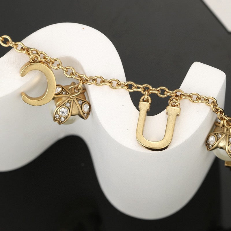 Gucci Double Pearl 18K Gold Necklace
