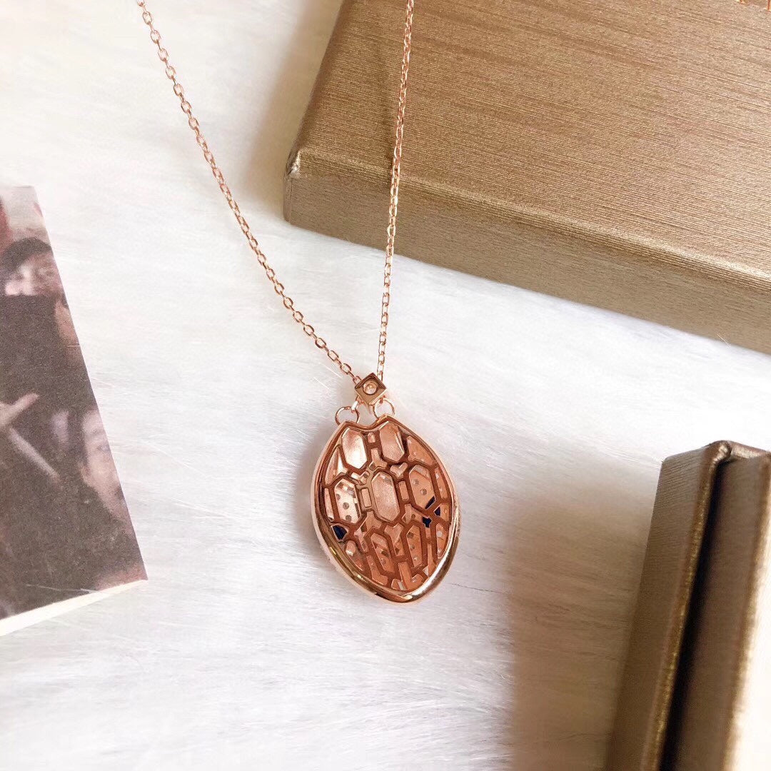 Bvlgari Serpenti Malachite 18K Gold Necklace