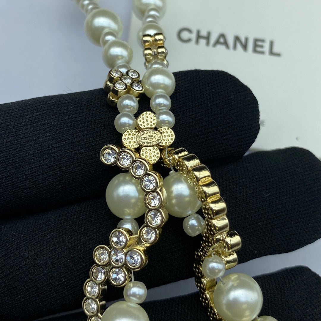 Chanel Pearl Chain 18K Gold Necklace