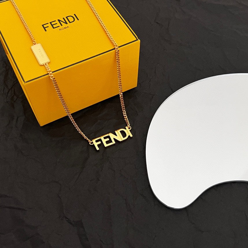 Fendi Script 18K Gold Necklace