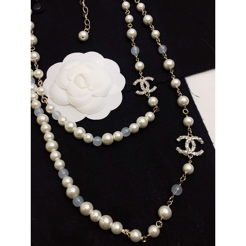 Chanel Long Pearl 18K Gold Necklace