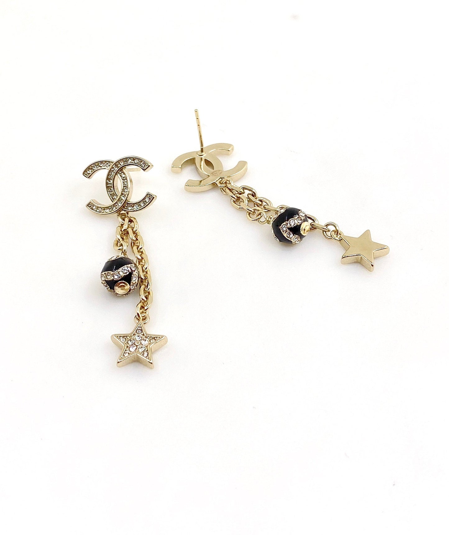 Chanel Star Pearls 18K Gold Earrings