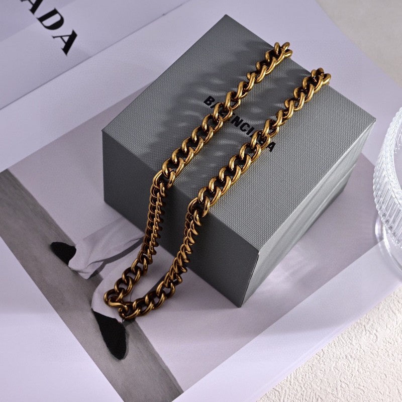 Balenciaga Monaco Chain 18K Gold Necklace