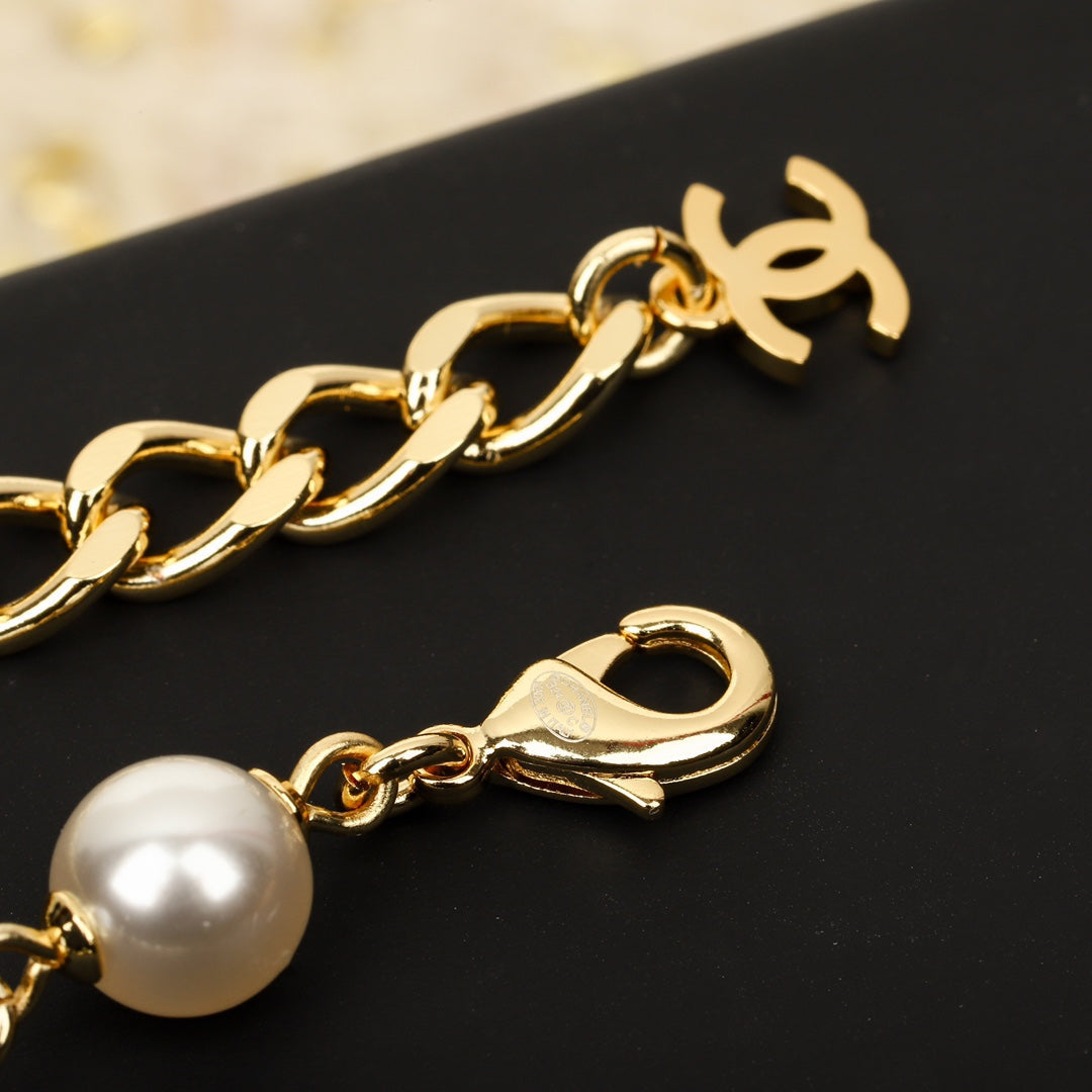 Chanel Black Pearls 18K Gold Necklace