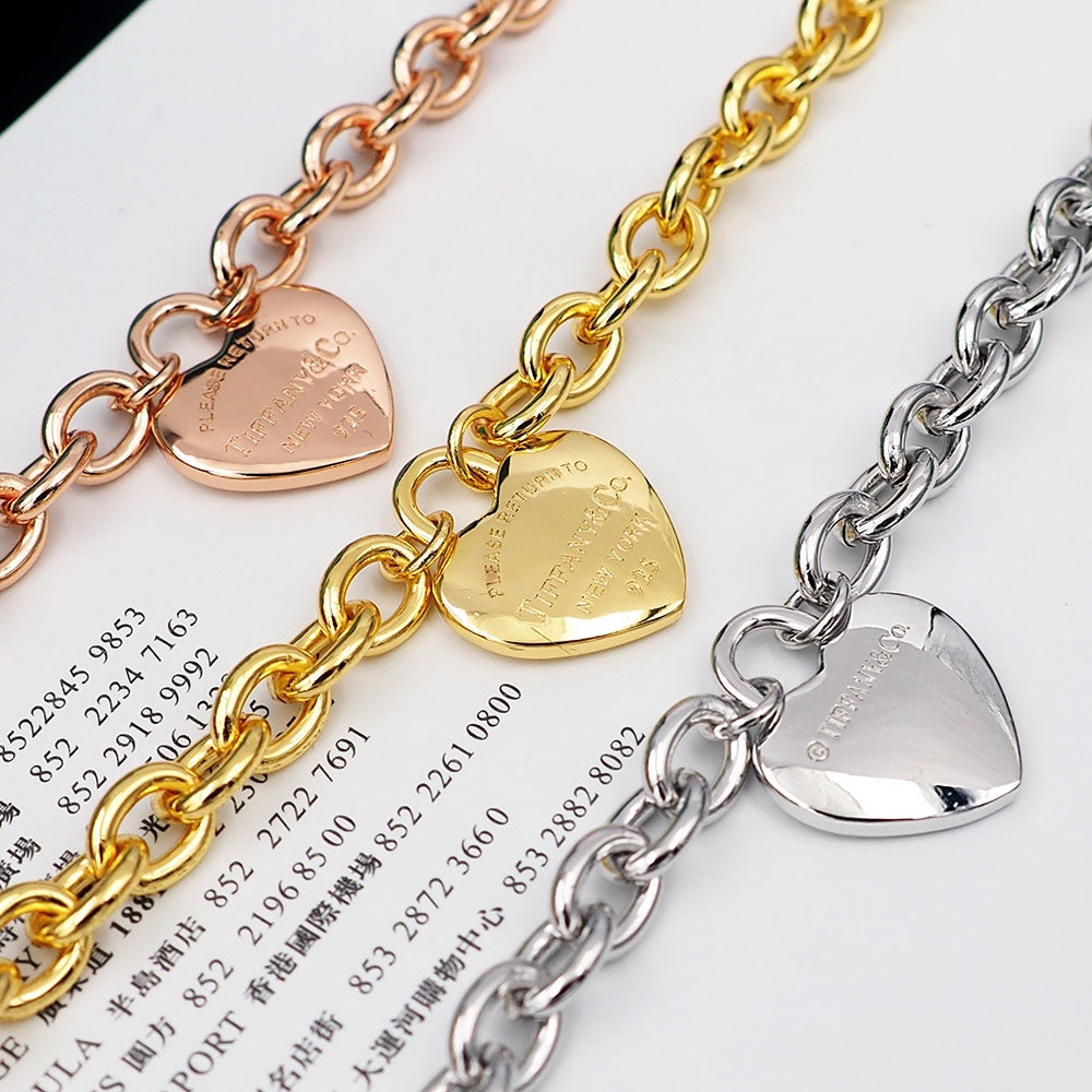 Tiffany Tag Chain 18K Gold Bracelet