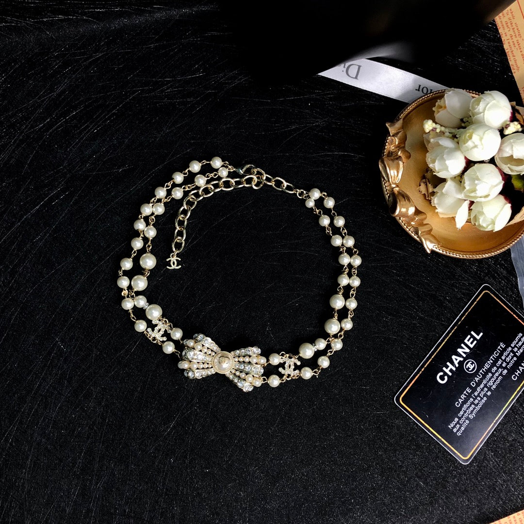 Chanel Bow Choker 18K Gold Necklace