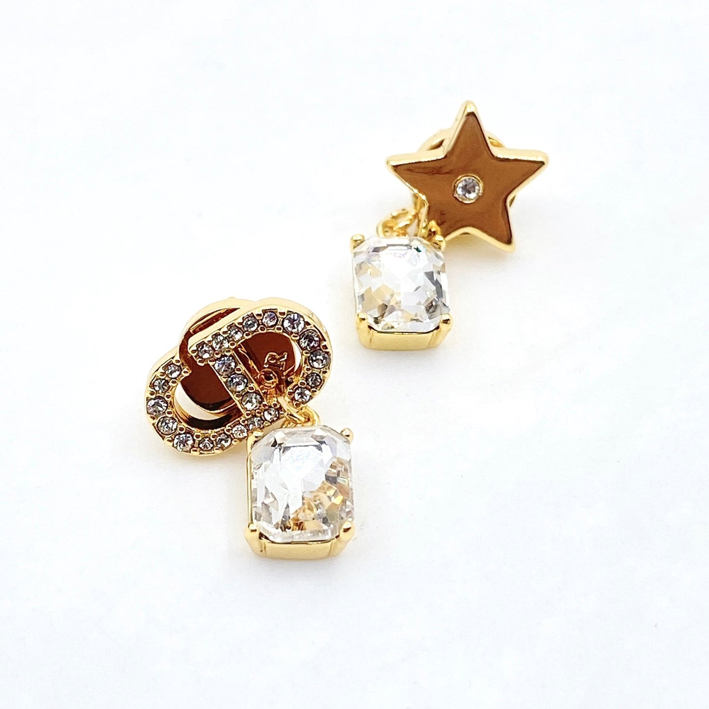 Dior Star Crystals 18K Gold Earrings