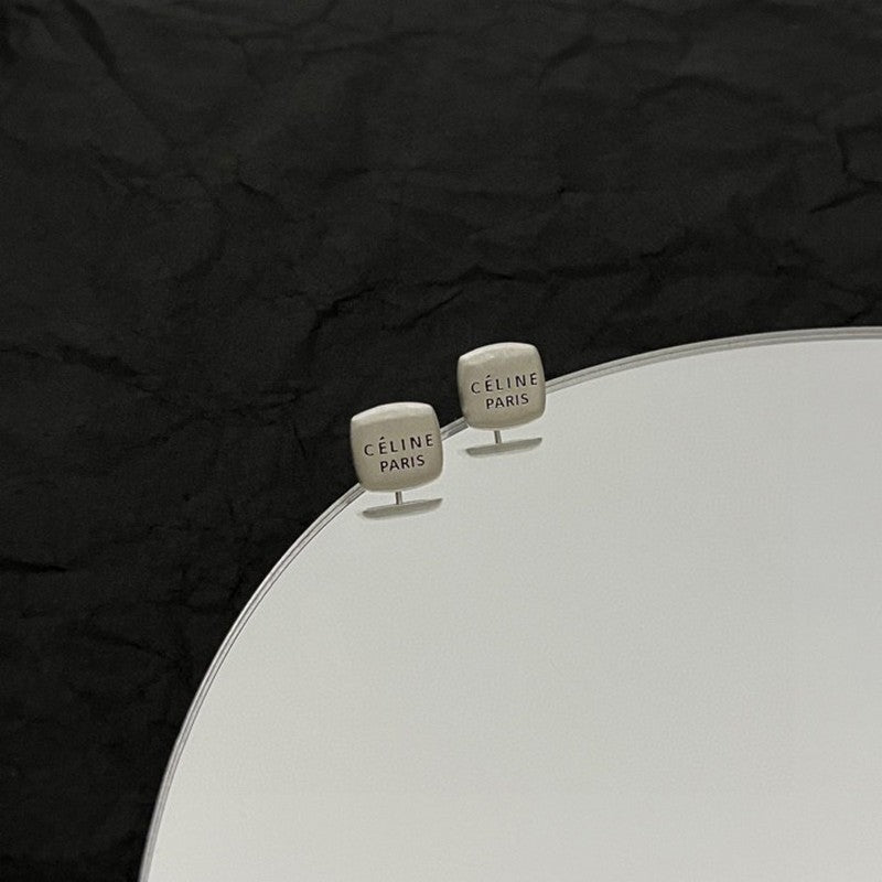 Celine 18K White Gold Earrings