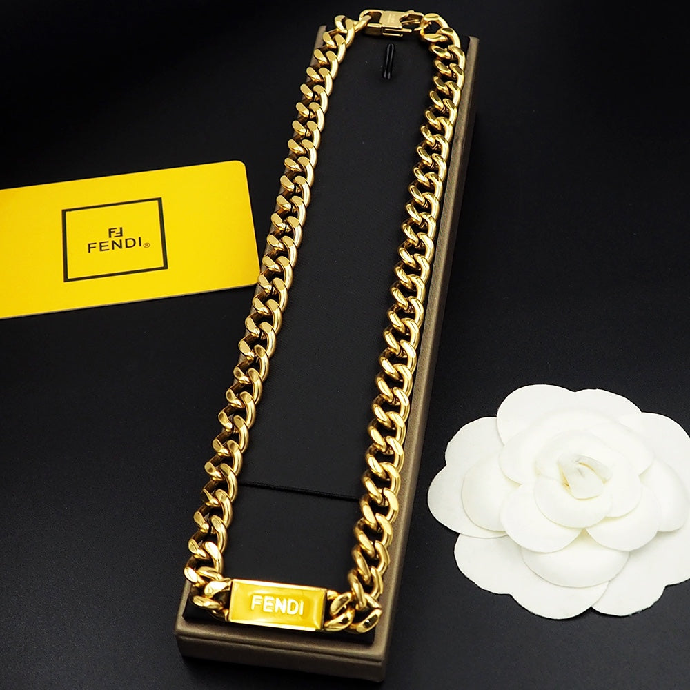 Fendi Chain 18K Gold Necklace