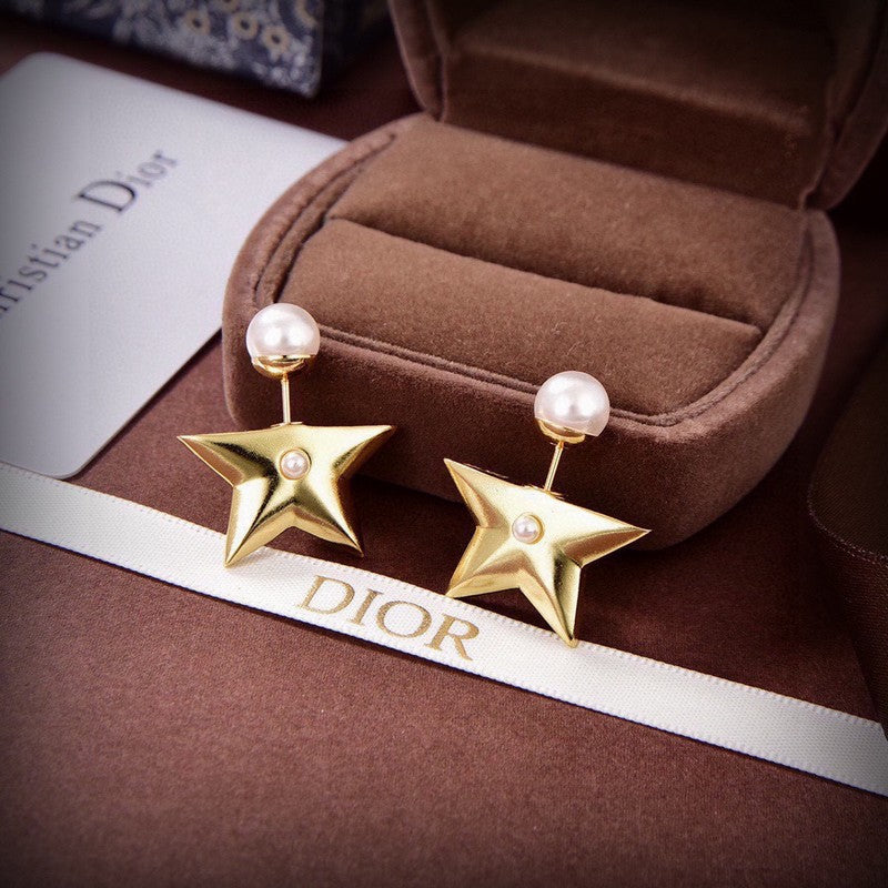 Dior Tribales Star 18K Gold Earrings