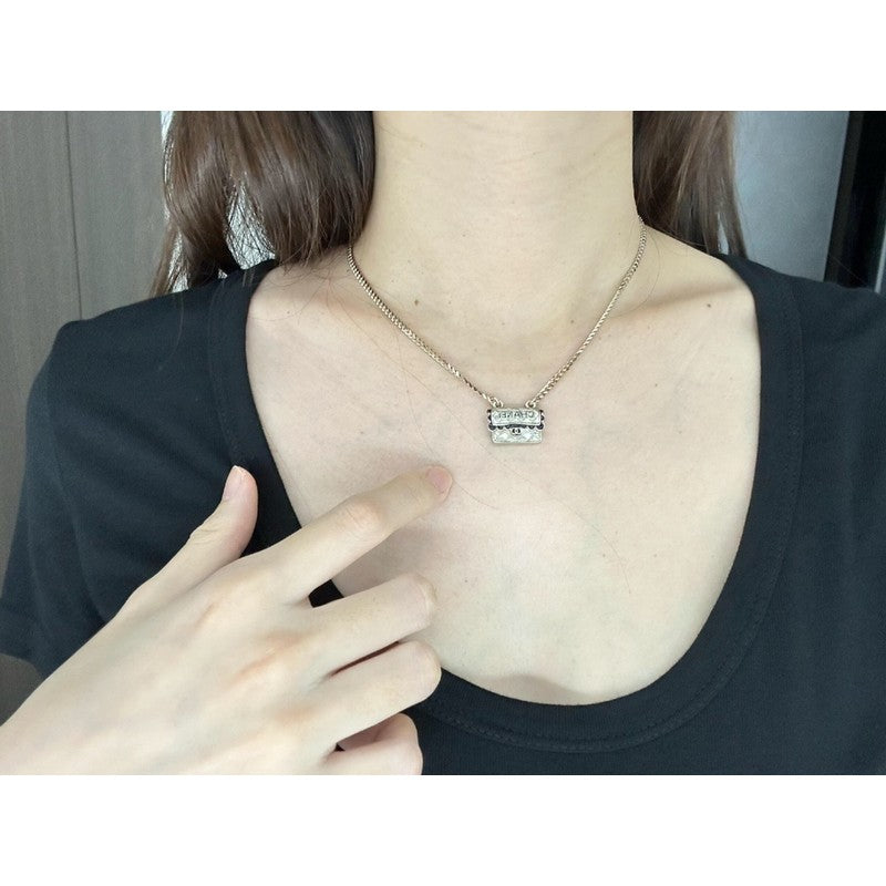 Chanel Bag Pendant 18K Gold Necklace