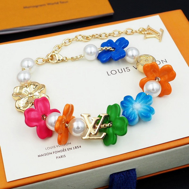 Louis Vuitton Surfin' Flower 18K Gold Bracelet