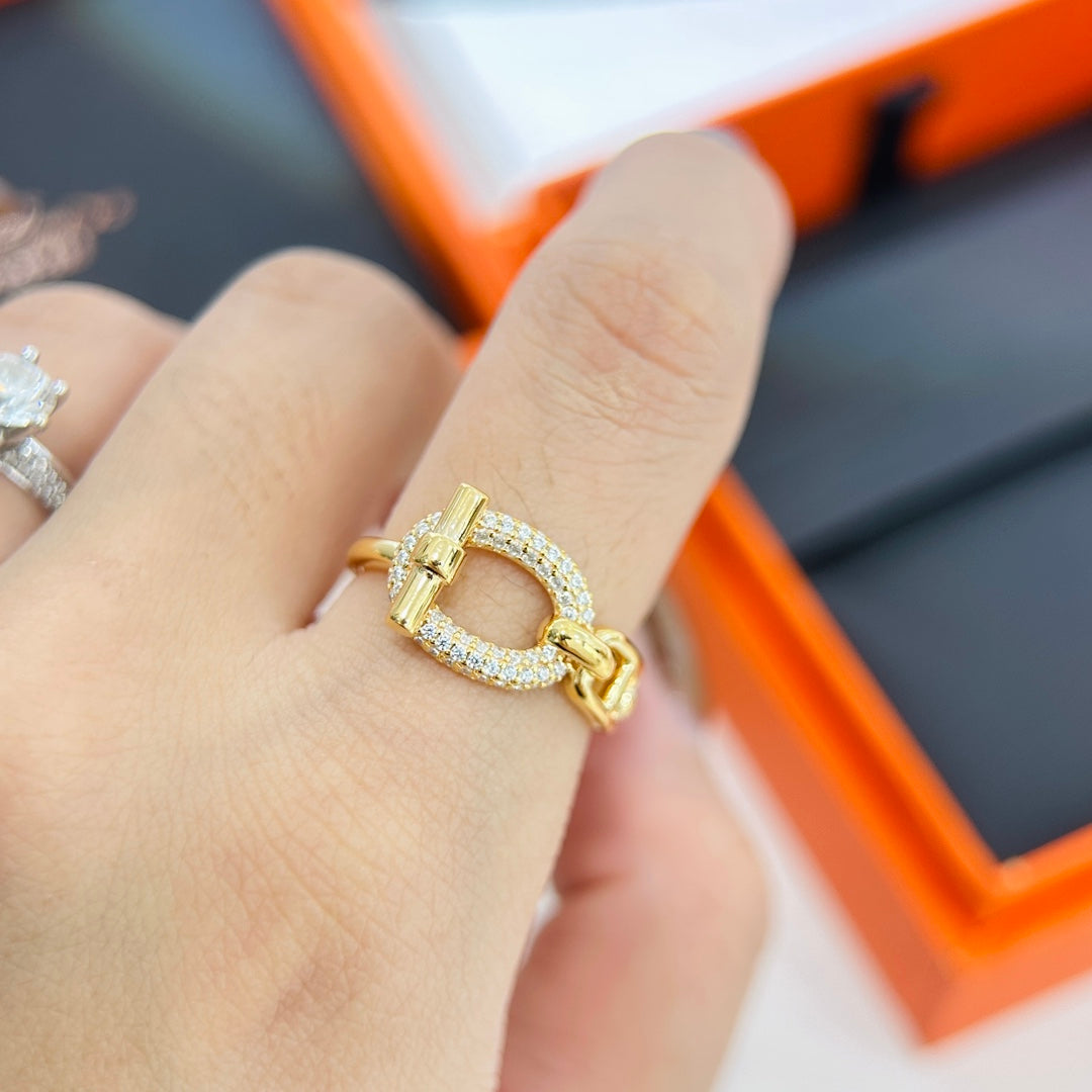 Hermes Adage 18K Gold Ring