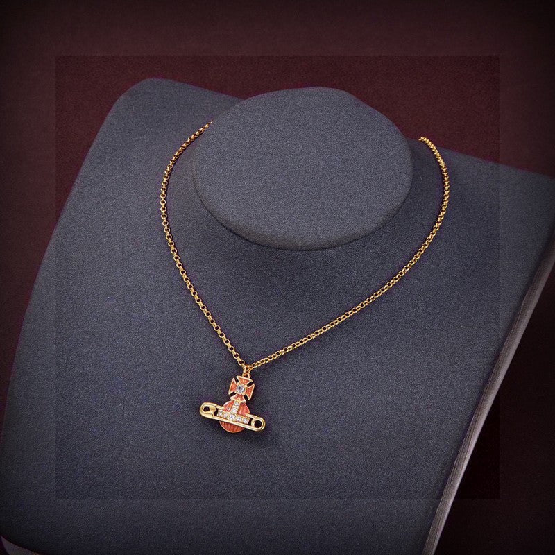 Vivienne West Mayfair Bas Relief Pendant 18K Gold Necklace