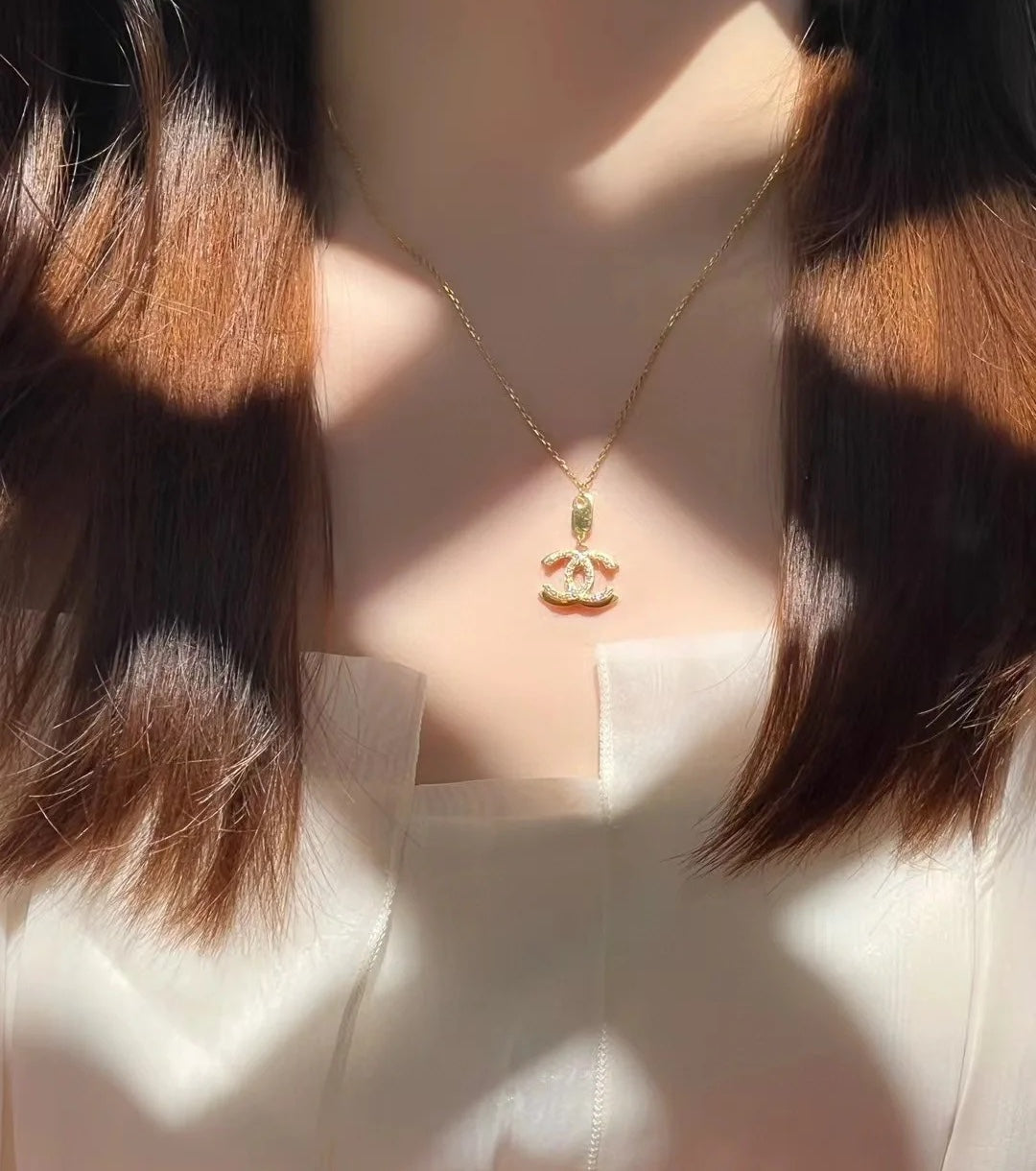 Chanel Diamond Long 18K Gold Necklace