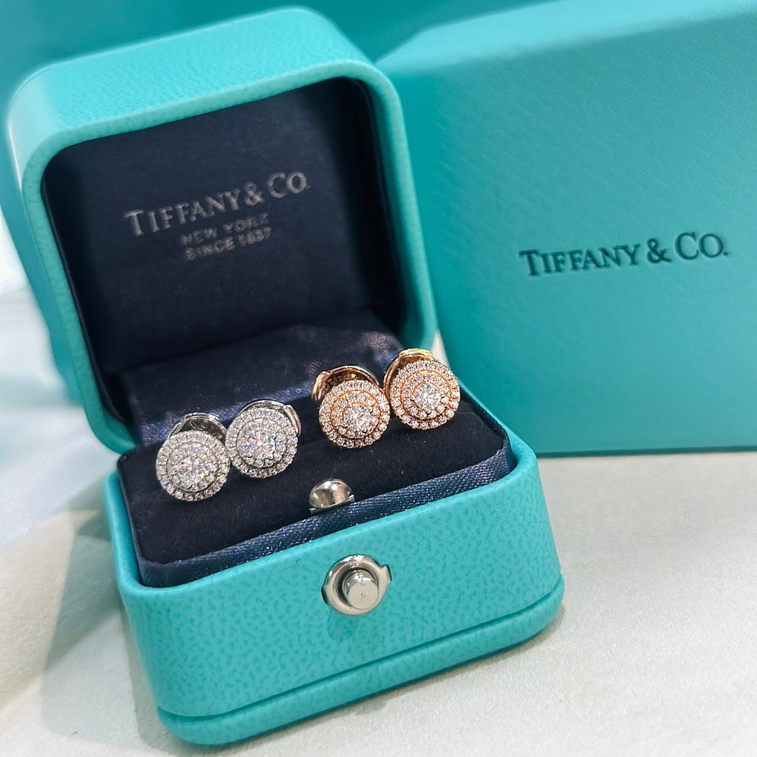 Tiffany Soleste Diamonds 18K White Gold Earrings