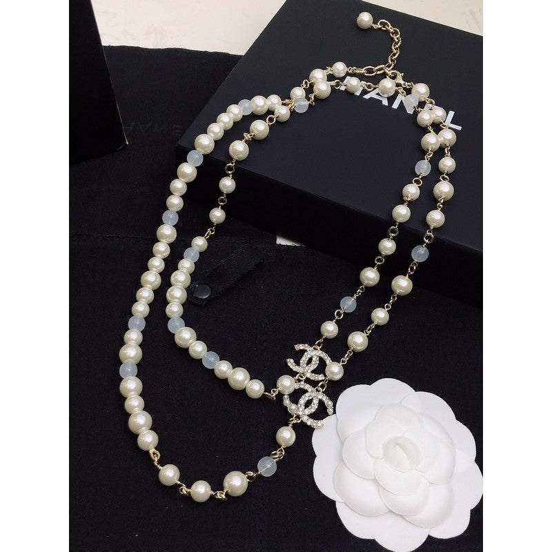 Chanel Long Pearl 18K Gold Necklace