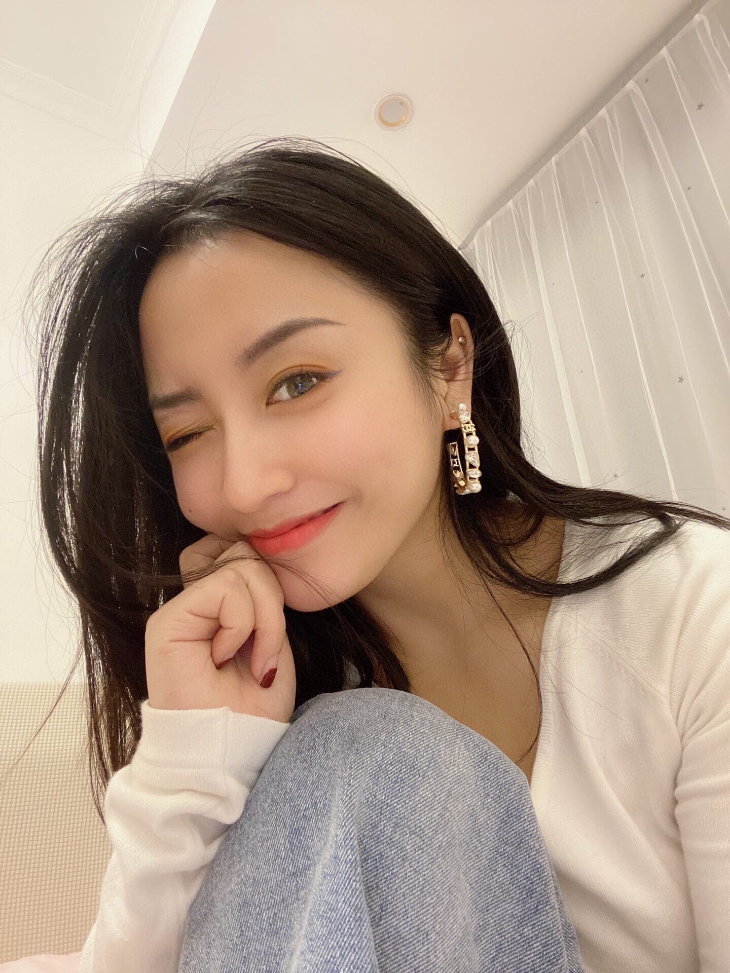 Chanel Pearl Crystal 18K Gold Earrings