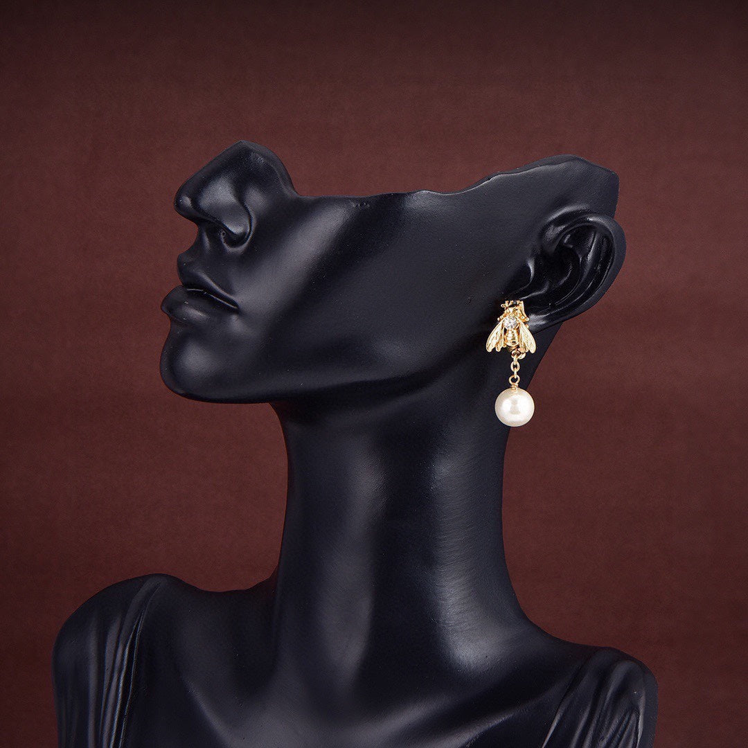 Dior Queen Bee 18K Gold Earrings