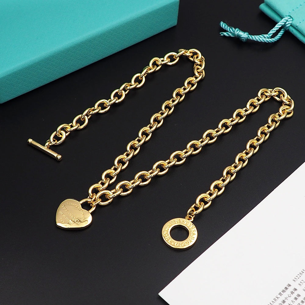 Tiffany Tag Chain 18K Gold Necklace