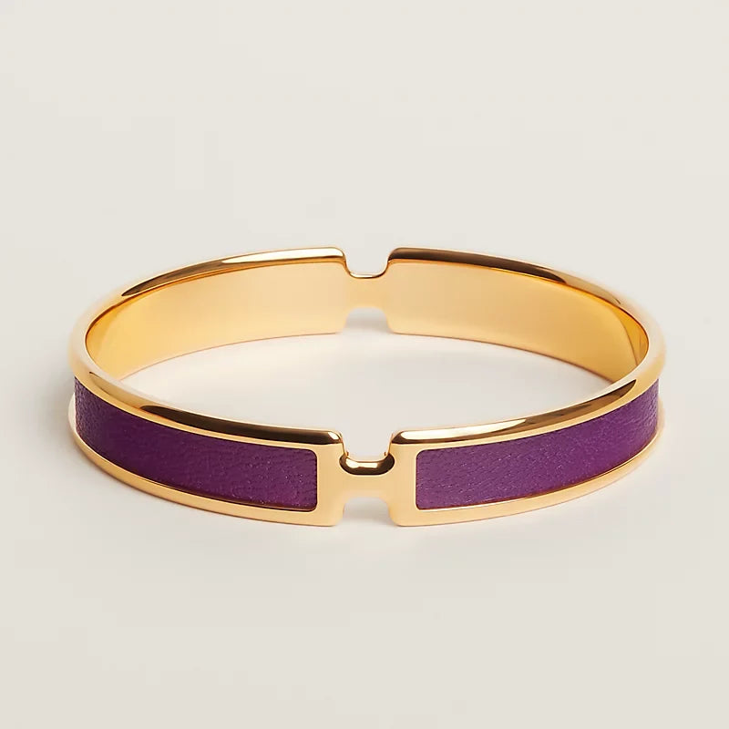 Hermes Olympe Purple 18K Gold Bracelet