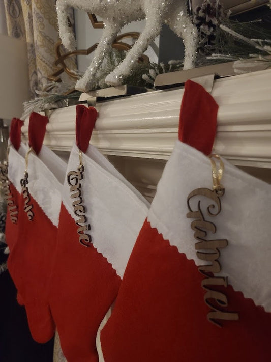 Stocking Name Tags Custom Stocking Tags Names for Stockings Personalized